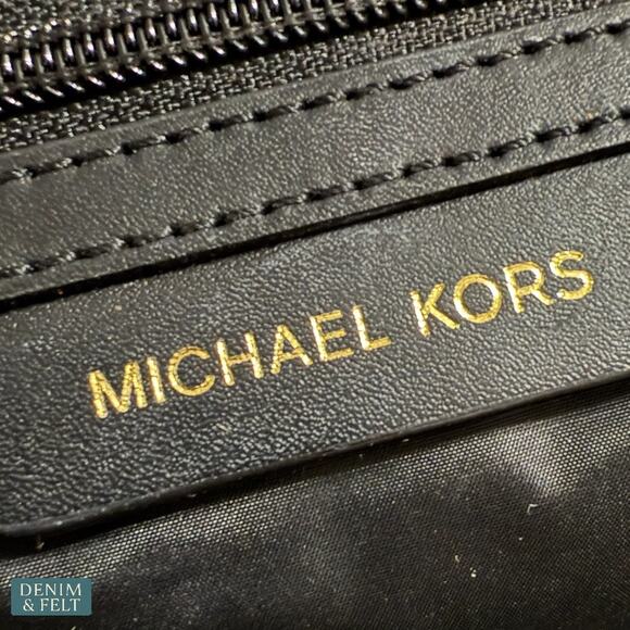 Michael Kors Mott Large Nylon Diaper Backpack Navy Black Gold Luxe Mom Bag main image 4